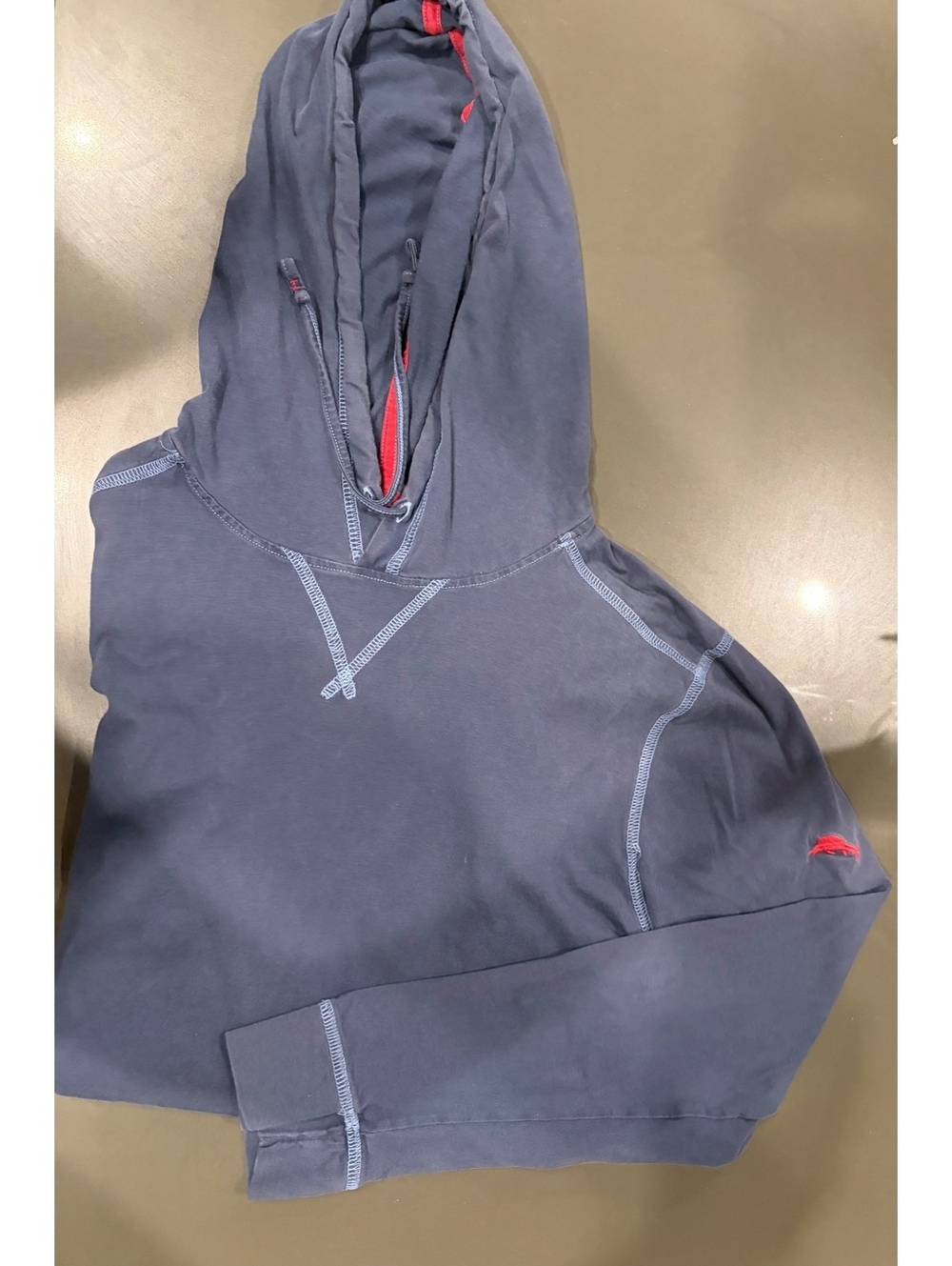 Tommy Bahama Navy Blue Pima Cotton Hoodie Sweatshirt Size S